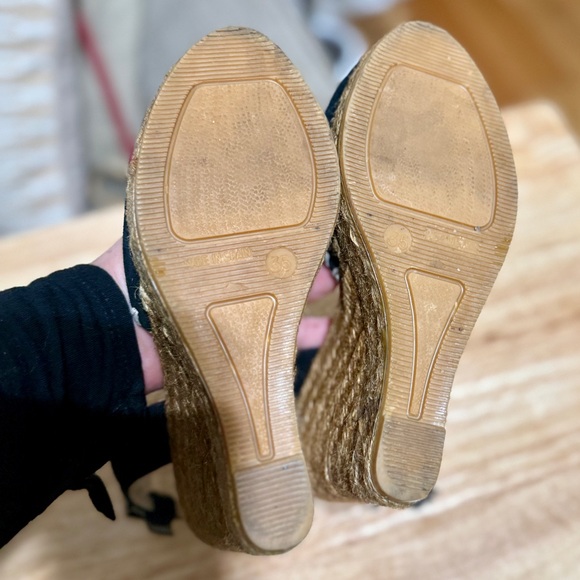 Gaimo Black Espadrille Wedges - Picture 8 of 8